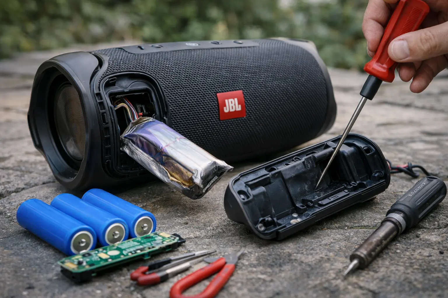 JBL portativ akustik sistem və daxili batareya